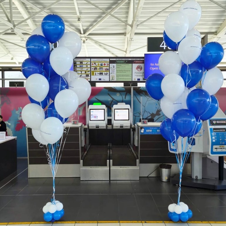 Aegean Crew Day Balloon Decorations
